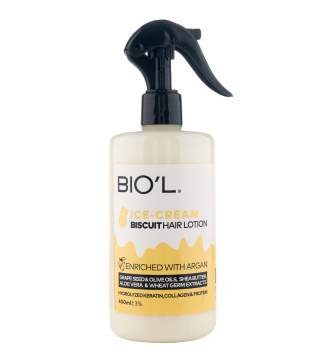 biol-biscuit-ice-cream-lotion-khanoumi-(1)-20231114101529882 لوسیون مرطوب کننده مو بدون آبکشی بیول 400 میلی لیتر - Image 1