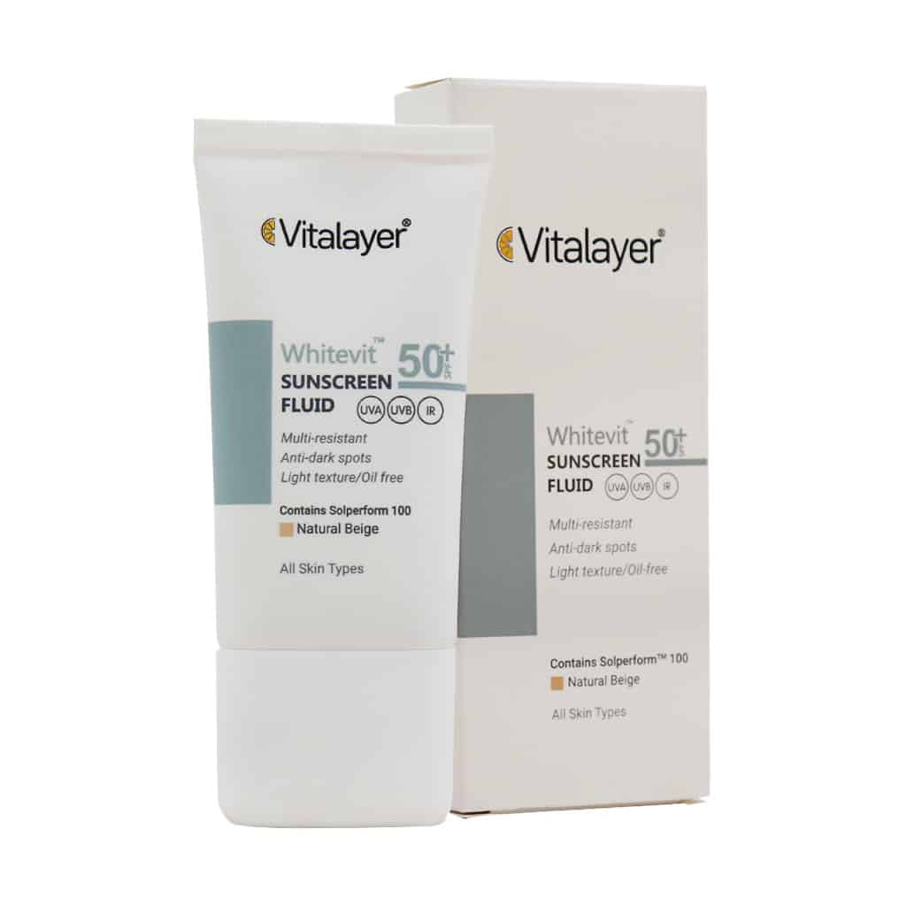 بژ؟ طبیعی واین فلوئيد ضد آفتاب spf50 رنگي وايت ويت ویتالیر حجم 50 میلی لیتر - Image 1